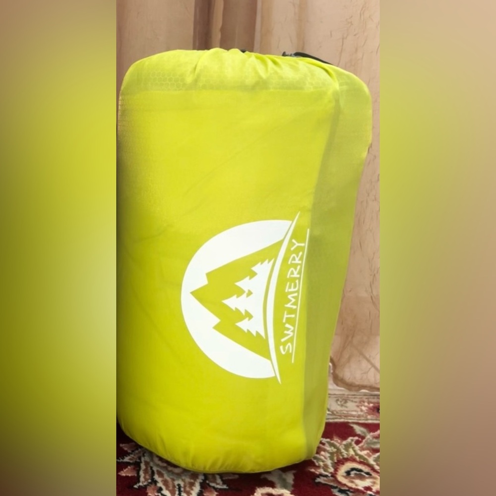 Green sleeping bag
